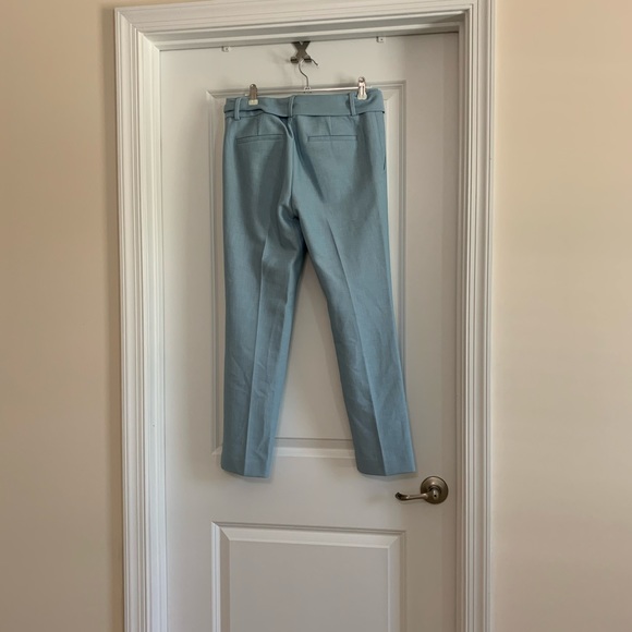 Baby blue LOFT marisa tie waist pants cropped - Picture 3 of 8